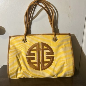 Antonio Melani Purse lemon yellow with leather accents - Picture 1 of 7
