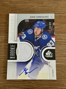 Gage Goncalves 2024-25 Upper Deck SP Game Used Hockey Inked Rookie Sweaters RC - Picture 1 of 2