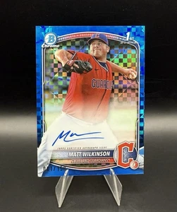 MATT WILKINSON 2025 BOWMAN CHROME 1ST AUTOGRAPH BLUE XFRACTOR AUTO 1/150 - Picture 1 of 2