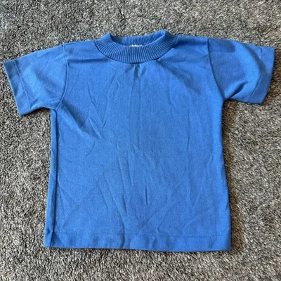 Camiseta vintage años 70 80 Health-tex niños pequeños talla 2T azul puntada única usada en excelente estado Foto 1 de 4