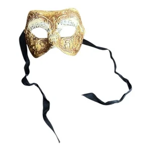 Authentische Kartaruga venezianische Pappmaché Maske - Gold Barock & Musik Design - Bild 1 von 6