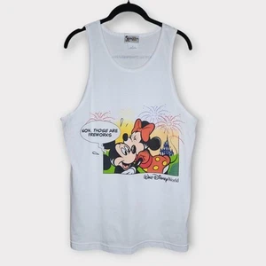 Vtg Walt Disney World Muscle Tank Top Mickey Minnie Mouse Men's Medium - Picture 1 of 8