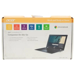 Acer 11.6" Chromebook Laptop, 32GB Storage, Intel Processor, Silver - Afbeelding 1 van 5