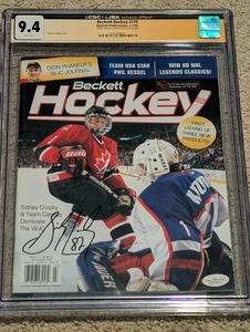 SIDNEY CROSBY Beckett Hockey Signed Auto CGC 9.4 JSA - Picture 1 of 3