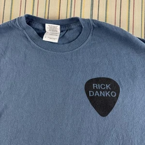 Rick Danko The Band Shirt Mens Medium Blue Music 2 Sided Adult Y2K #8884 - Picture 1 of 8