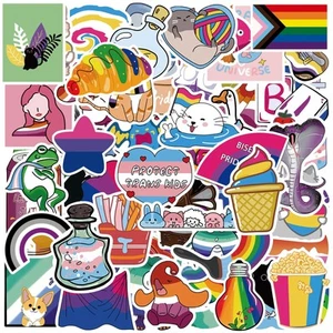 Stickers, 200 PCS Mixed All Kind of LGBTQ+ Stickers Bulk for Trans Bi - Picture 1 of 7