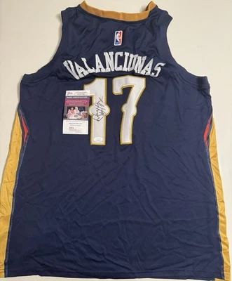 Jonas Valanciunas New Orleans Pelicans Autographed Jersey JSA COA - Image 1 of 3