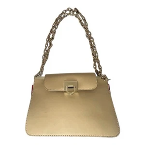 Ivanka Trump Tan Red Gold Chain Strap Shoulder Bag - Picture 1 of 21