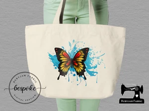Butterfly, Large Canvas Tote Bag with two handles - Picture 1 of 1