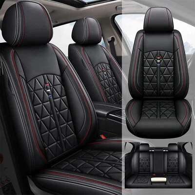 Front Rear Car 5-Seat Covers Faux Leather Protector Pad For KIA Forte 2014-2024 - Image 1 of 4