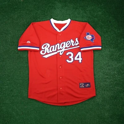Nolan Ryan 1984 Texas Rangers Cooperstown Men's Alt Red Throwback Jersey - Image 1 of 4
