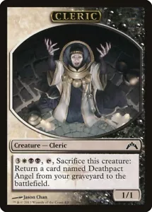 MTG 1X CLERIC TOKEN GATECRASH NEAR MINT/MINT - Picture 1 of 1