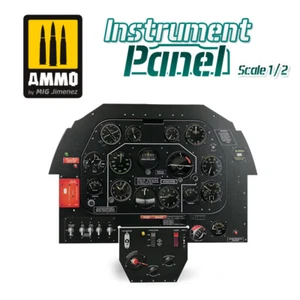 1/2 P-51B Mustang Instrument Panel (solid medium-density fibre board) - Bild 1 von 1