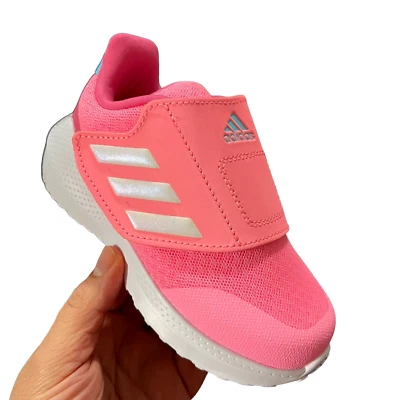 Adidas Toddler Girls Athletic Slip-On Sneakers Size 8 Pink White Lightweight - Image 1 of 4