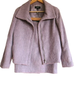 Talbots Lavender Alpaca Mohair Wool Blend Two Piece Suit Full Zip Size 2 - Picture 1 of 5