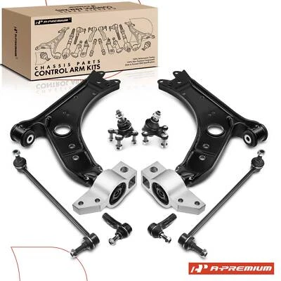 8x Control Arm w/ Ball Joint Sway Bar Link Front for Volkswagen Golf Jetta Audi - Image 1 of 4