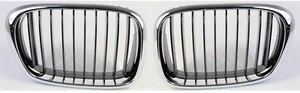 2x Riñones Rejilla Radiador Parrilla Izquierda Derecha BMW 5 E39 2000-2004 Cromo Negro - Imagen 1 de 1