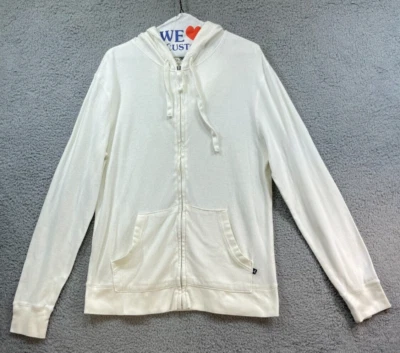 Club Room Hoodie Medium Zip Up White cotton - Image 1 of 4
