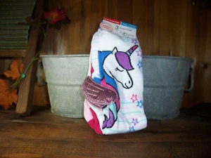 WONDER NATION GIRLS KNEE HIGH SOCKS UNICORN STAR DESIGN 3 PAIRS SIZE 4-10 NEW - Picture 1 of 2