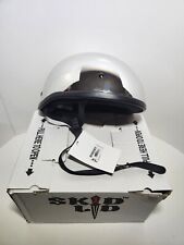 SKID LID Chrome Original Half Helmet Size Large U-70 w/ Box