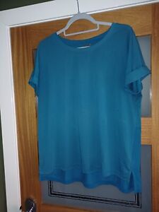 Sweaty Betty T Shirt Top, Teal/Turquoise Colour - Size XL