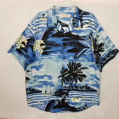 Camisa hawaiana ISLAND REPUBLIC para hombre ~ catamarán Waikiki con cabeza de diamante ~ XL Foto 1 de 4