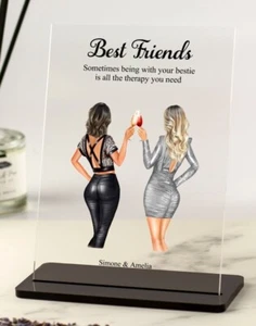 Best Friend Gift - Birthday Gift For Her, Custom Acrylic Plaque with Stand - Picture 1 of 6