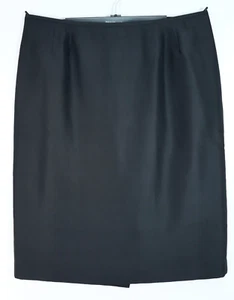 KASPER Women's Lightweight Silk Career Pencil Skirt Lined Black Size 16 Plus - Picture 1 of 15