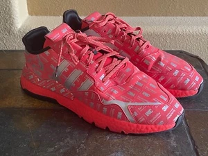 Adidas Nite x 3M Jogger Shoes, Hi-Res Red/Silver Metallic, Men's Size 14 - Picture 1 of 12