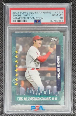 2023 Topps All Star Game Exclusive Wrapper Redemption Shohei Ohtani AS-1 PSA 10 - Image 1 of 2