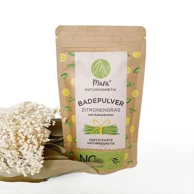MARA KOSMENTIK Badepulver Zitronengras Bio Vegan Wellness Badezusatz Mara Kosmetik