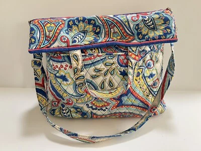 Vera Bradley Large Tote Marina Paisley Quilted Clean Discontinued Print - Image 1 of 4