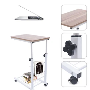 Bed Side Table Hospital Overbed Rolling Tray Adjustable Bedside Working Desk - Picture 1 of 16
