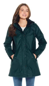 Wetterfeste Damen Slicker Jacke in Hunter Green - Bild 1 von 8