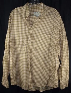 Eddie Bauer Yellow Plaid  Button Down 100% Cotton Plaid Shirt Men's L - Picture 1 of 4