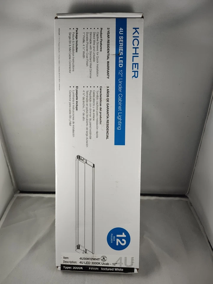 Kichler 4u Series 12" LED Under Cabinet Light 4U30K12WHT