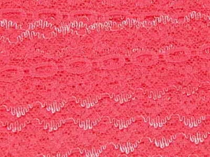 Feather Edge Eyelet Lace 37mm Hot Pink x 5m - Picture 1 of 1