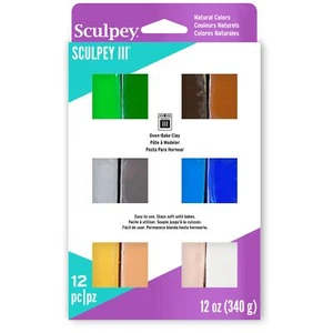 Sculpey III Polymer Clay Multipack 1oz 12/Pkg-Naturals - Picture 1 of 1