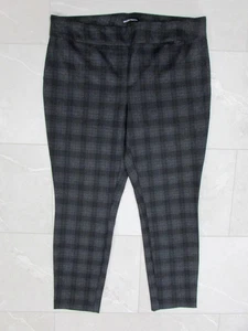 Hilary Radley pantaloni pull on donna taglia XL nero grigio a quadri vita media - Foto 1 di 5