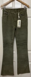 KRIZIA VINTAGE Y2K JEANS SAGE CORDUROY BOOTLEG TROUSERS - IT29-30/UK 12 - NWT - Picture 1 of 23