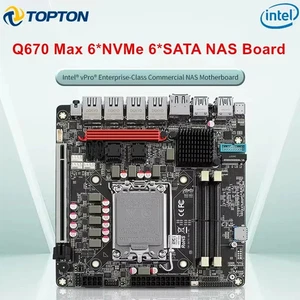 12/13/14th Gen Q670 vPro NAS 6*NVMe 6*SATA3.0 LGA1700 PCIE5.0x16 2*DDR5 4*2.5G - Picture 1 of 20