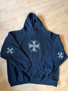VINTAGE Y2K WEST COAST CHOPPERS LONG BEACH HOODIE SCHWARZ HERREN Gr. XL - Bild 1 von 5