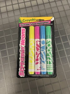 Crayola Screamin' Neons Highlighter Marker selten ungeöffnet 1990 Binney & Smith - Bild 1 von 3