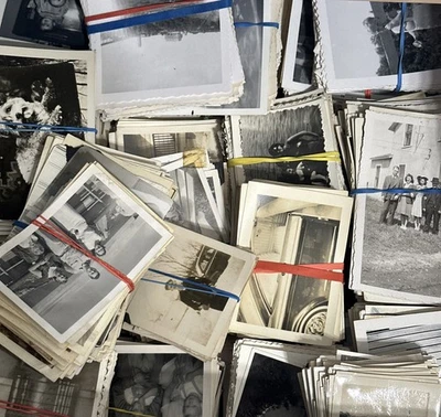 100 BLACK & WHITE PHOTOS ~ Original Vintage Found Photographs ~ Random Selection - Image 1 of 3