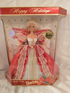 Barbie Dolls-Happy Holidays-Special Edition-Christmas Dolls-Blond Hair-1997 - Picture 1 of 9