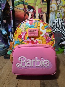 Barbie Fun in the Sun Mini Backpack Pink Multi Toy Loungefly Girl Gift - Picture 1 of 5