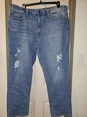 Jeans Arizona Athletic Taper Fit Azul con Áreas Desgastadas Talla 50x32 Grande y Alto Foto 1 de 4