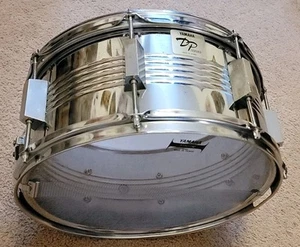 Vtg Yamaha SNARE drum DP 14”X6.5” Steel Chrome Metal *USED* 80s 90s Pearl Ludwig - Picture 1 of 17