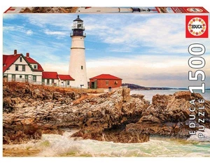 New Educa Jigsaw Puzzle 1500 Pieces 14+ Ages 17978 Lighthouse On The Rock - Picture 1 of 2