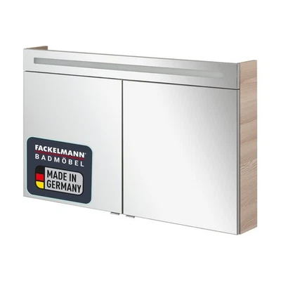 Fackelmann B.CLEVER LED Spiegelschrank Badspiegel Braun 120 cm Made in Germany - Bild 1 von 4